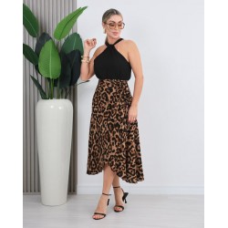 Kadın önden Bağlamalı Leopar Desenli Süprem Uzun Etek , 31619 Kadın önden Bağlamalı Leopar Desenli Süprem Uzun Etek , 31619