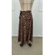 Kadın önden Bağlamalı Leopar Desenli Süprem Uzun Etek , 31619