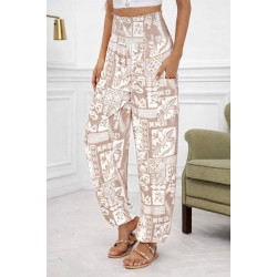 Women' S Ethnic Pattern Cargo Pants With Pocket Detail. , 31627