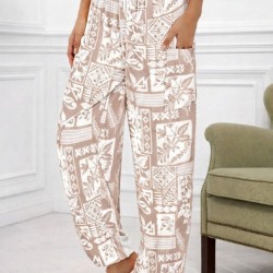 Kadın Etnik Desen Kargo Cep Detaylı Süprem Pantolon , 31627 Kadın Etnik Desen Kargo Cep Detaylı Süprem Pantolon , 31627