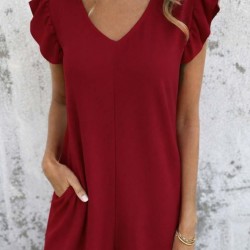 Kadın Kısa Kollu V Yakalı Arkası Derin Bağcıklı Uzun Aerobin Tulum , 31646