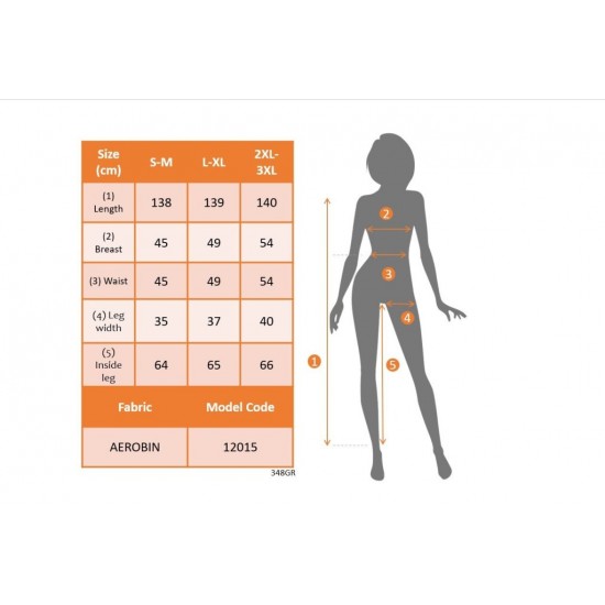 Kadın Kısa Kollu V Yakalı Arkası Derin Bağcıklı Uzun Aerobin Tulum , 31646