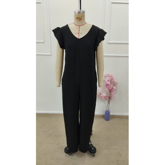 Kadın Kısa Kollu V Yakalı Arkası Derin Bağcıklı Uzun Aerobin Tulum , 31645