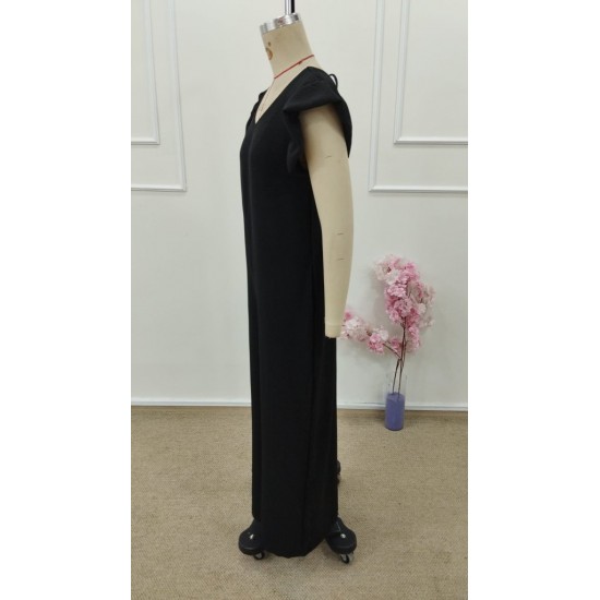 Kadın Kısa Kollu V Yakalı Arkası Derin Bağcıklı Uzun Aerobin Tulum , 31645