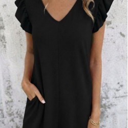 Kadın Kısa Kollu V Yakalı Arkası Derin Bağcıklı Uzun Aerobin Tulum , 31645