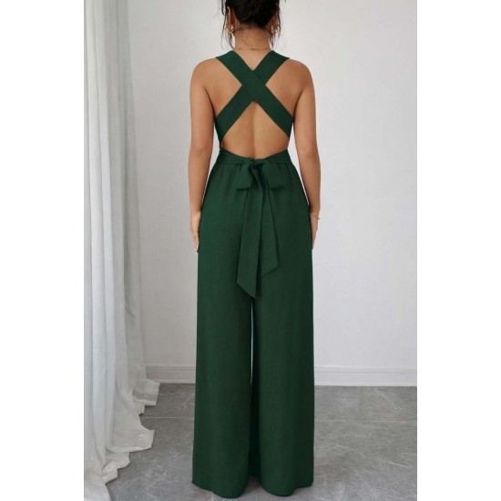 Kadın Askılı Halka Detaylı Arkadan çapraz Tulum, 31666