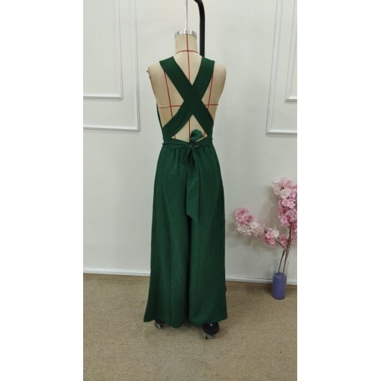 Kadın Askılı Halka Detaylı Arkadan çapraz Tulum, 31666