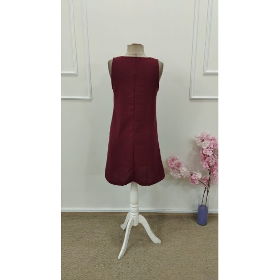 Kadın Askılı V Yakalı Mini Elbise, 31658