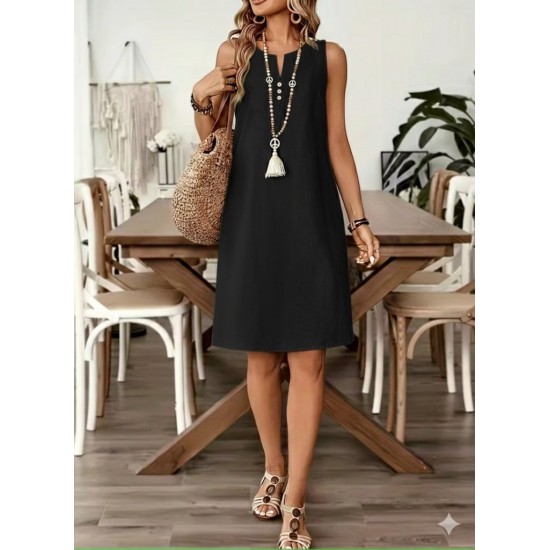 Kadın Askılı V Yakalı Mini Elbise , 31657