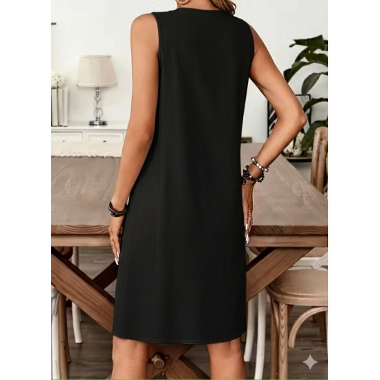 Kadın Askılı V Yakalı Mini Elbise , 31657