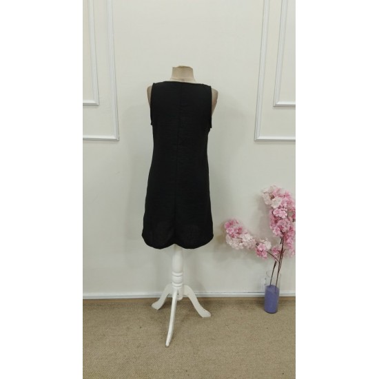 Kadın Askılı V Yakalı Mini Elbise , 31657