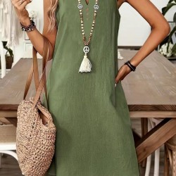 Kadın Askılı V Yakalı Mini çağla Yeşili Elbise , 31656