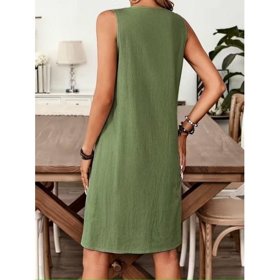 Kadın Askılı V Yakalı Mini çağla Yeşili Elbise , 31656