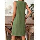 Kadın Askılı V Yakalı Mini çağla Yeşili Elbise , 31656