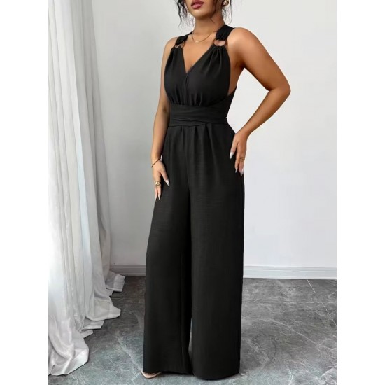 Kadın Askılı Halka Detaylı Arkadan çapraz Tulum, 31668