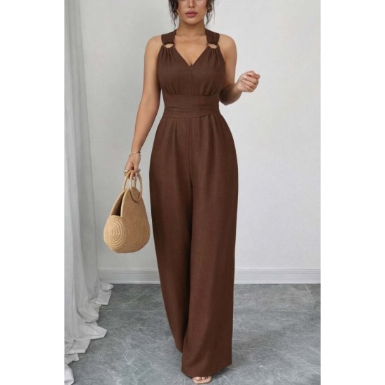 Kadın Askılı Halka Detaylı Arkadan çapraz Tulum, 31667