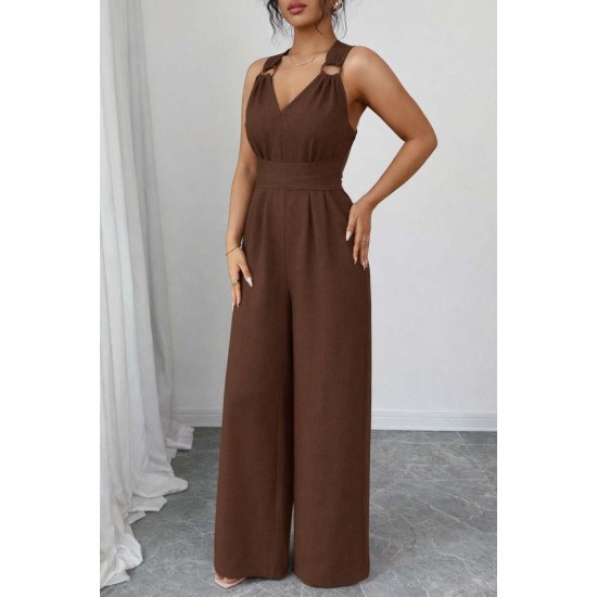 Kadın Askılı Halka Detaylı Arkadan çapraz Tulum, 31667