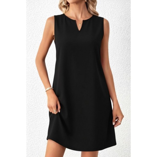 Kadın Askılı V Yakalı Mini Ithal Krep Elbise , 31692