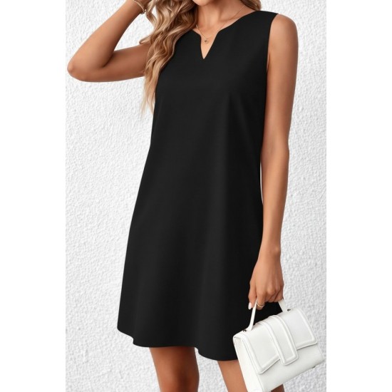 Kadın Askılı V Yakalı Mini Ithal Krep Elbise , 31692