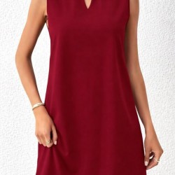 Kadın Askılı V Yakalı Mini Ithal Krep Elbise , 31691