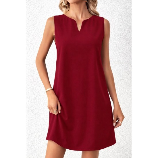Kadın Askılı V Yakalı Mini Ithal Krep Elbise , 31691