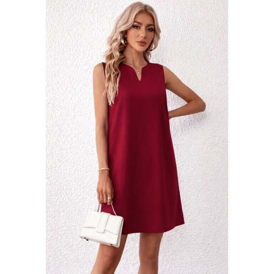 Kadın Askılı V Yakalı Mini Ithal Krep Elbise , 31691