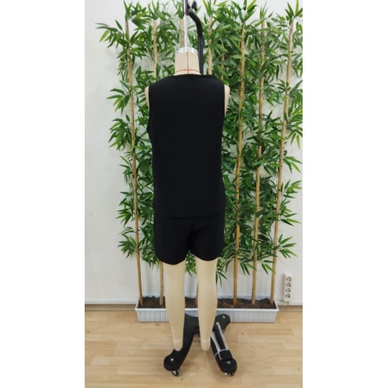 Kadın Askılı Kolsuz V Yakalı önden Düğmeli Bürümcük Bluz Ve Short Ikili Takım , 31705