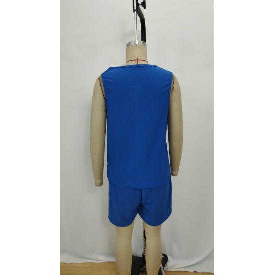 Kadın Askılı Kolsuz V Yakalı önden Düğmeli Bürümcük Bluz Ve Short Ikili Takım , 31704