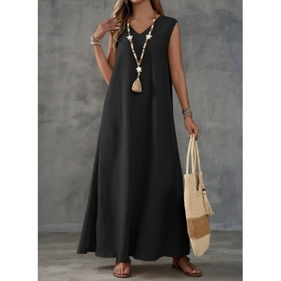 Kadın Askılı V Yakalı Yandan Yırtmaçlı Uzun Bürümcük Elbise, 31720