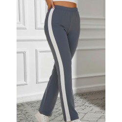 Women' S High-waisted, Side-stripe Detail, Slit Viscose Two-thread Trousers. , 31750