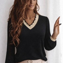 Kadın Uzun Kollu V Yakalı Aerobin Bluz, 31755