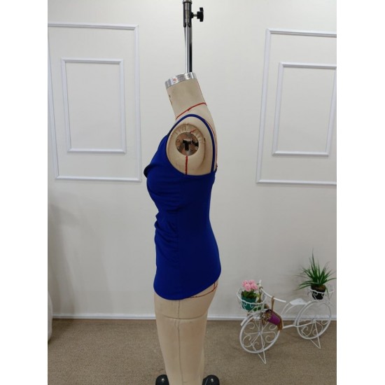 Kadın Ip Askılı önden çapraz Detaylı Ithal Krep Bluz, 31768