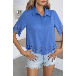 Kadın Kısa Kollu Yakalı önden Düğmeli Dubai Gömlek Bluz, 31795 Kadın Kısa Kollu Yakalı önden Düğmeli Dubai Gömlek Bluz, 31795