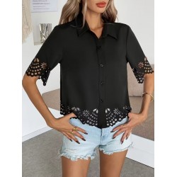 Kadın Kısa Kollu Yakalı önden Düğmeli Dubai Gömlek Bluz, 31793 Kadın Kısa Kollu Yakalı önden Düğmeli Dubai Gömlek Bluz, 31793