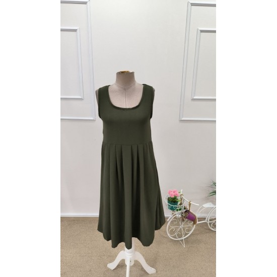 Kadın Askılı Yuvarlak Yakalı önden Pileli Kısa Aerobin Elbise , 31788