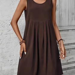 Kadın Askılı Yuvarlak Yakalı önden Pileli Kısa Aerobin Elbise , 31787 Kadın Askılı Yuvarlak Yakalı önden Pileli Kısa Aerobin Elbise , 31787