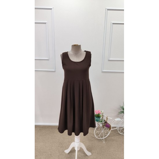 Kadın Askılı Yuvarlak Yakalı önden Pileli Kısa Aerobin Elbise , 31787