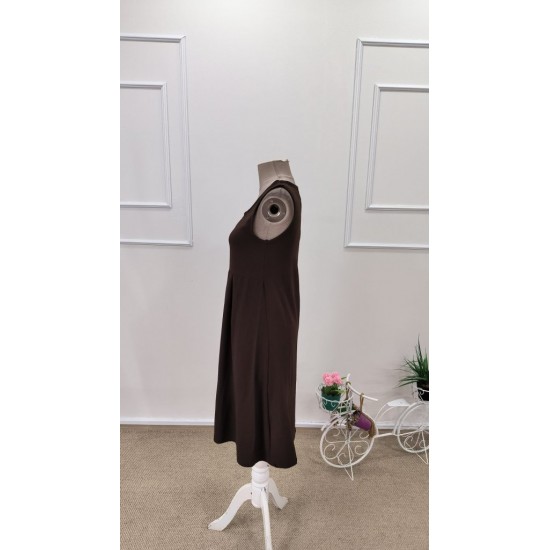 Kadın Askılı Yuvarlak Yakalı önden Pileli Kısa Aerobin Elbise , 31787