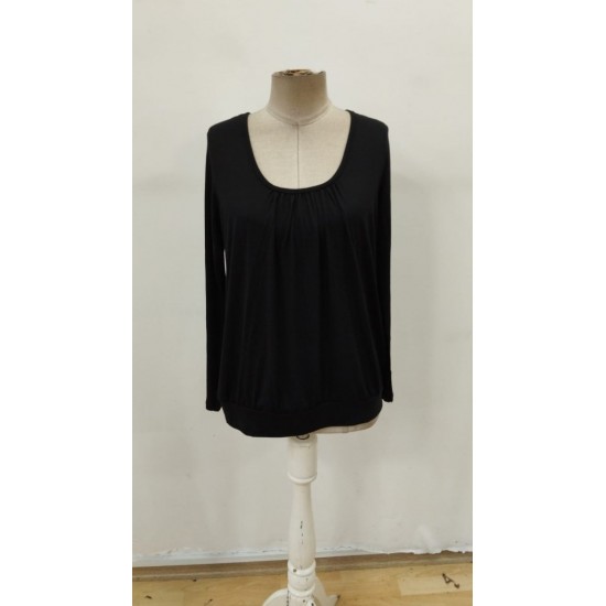 Kadın Uzun Kollu Yuvarlak Yakalı Viskon Bluz , 31800