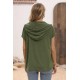 Kadın Kısa Kollu Kapşonlu Bağcıklı Viskon Bluz , 31817
