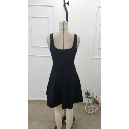 Kadın Askılı Yuvarlak Yaka şortlu Mini Dalgıç Elbise, 31825