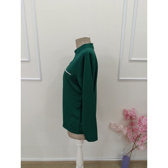 Kadın Uzun Kollu V Hakim Yaka Fermuar Detaylı Viskon Bluz , 31823