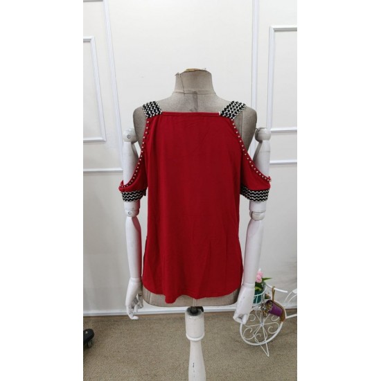 Kadın Omuzlardan Açık V Yakalı Askılı Viskon Bluz , 31846