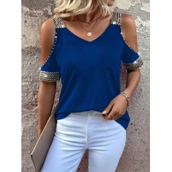 Kadın Omuzlardan Açık V Yakalı Askılı Viskon Bluz , 31845 Kadın Omuzlardan Açık V Yakalı Askılı Viskon Bluz , 31845