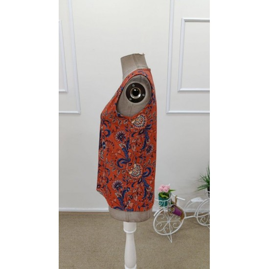 Kadın Askılı V Yakalı Desenli Süprem Bluz, 31858