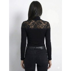 Kadın Uzun Kollu Balıkçı Yaka Dantelli Kaşkorse Bluz , 31865 Kadın Uzun Kollu Balıkçı Yaka Dantelli Kaşkorse Bluz , 31865