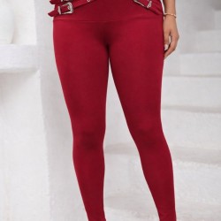 Kadın Yüksek Bel önden çapraz Kuş Göz Detaylı Dalgıç Tayt , 31878