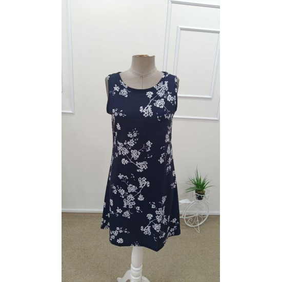 Kadın Askılı Kolsuz Bisiklet Yaka Desenli Kısa Süprem Elbise , 31874