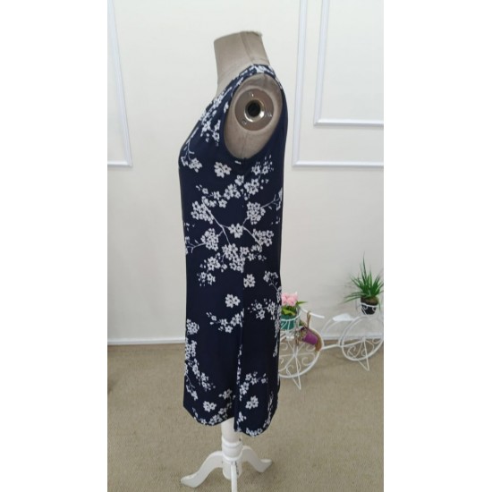 Kadın Askılı Kolsuz Bisiklet Yaka Desenli Kısa Süprem Elbise , 31874