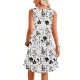 Kadın Askılı Yuvarlak Yakalı Desenli Kısa Süprem Elbise , 31873